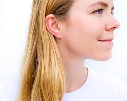 Aros pequeños de oro, aros rellenos de oro de 14 quilates, aros de oro