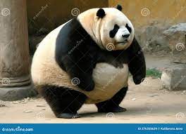 Very Fat Panda, Created with Generative AI Technology Stock Illustration -  Illustration of fluffy, overweight: 276355639
