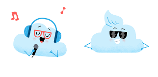 Digital Cloud Animated Icons On Behance Animated Icons Animation Character Design