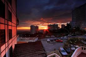 Sunset Over Genting Highlands Beautiful Sunset Genting Highlands City