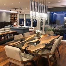 Made To Order Custom Epoxy Wood Resin Clear Table Epoxy Etsy In 2020 Walnut Dining Table Wood Resin Table Dining Table