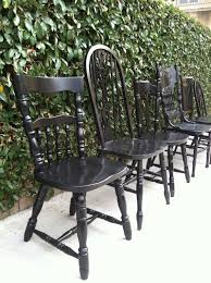 Black Vintage Dining Chairs Set Of 4 Mix Match Shabby Chic Cottage Chic Spindle Chairs Kitchen Vintage Dining Chairs Dining Chairs Farmhouse Chairs