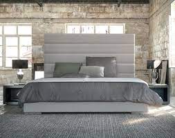 Bedroom Contemporary Bed Frame With Tall White Upholstered Headboard With Cal King Bed Fram Bed Frame And Headboard Contemporary Bed Frame Modern Platform Bed