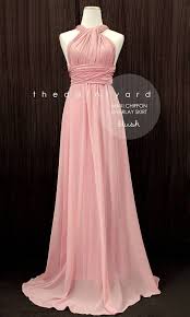 Tdy Blush Chiffon Overlay Skirt For Maxi Long Convertible Etsy Multi Way Dress Infinity Dress Long Convertible Dress