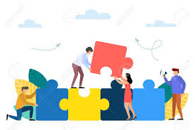 These are the popular puzzles that you will find in the daily newspapers. Joint Teamwork And Support Concept People Push Details Of Puzzles Team Building Vector Illustration Royalty Free Cliparts Vectors And Stock Illustration Image 131622991