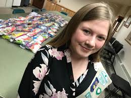 Girl Scouts give back! Today Girl Scout Troop 4609 presented care packages  for men, women and children at the Cathedral Center, a local homeless  shelter.