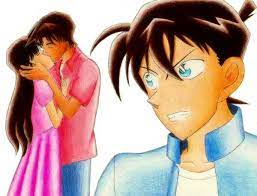 Shinichi x ran mouri memories 2 #detectiveconan. Ran And Heiji Kissing Shinichi Jealous By Ajkun On Deviantart