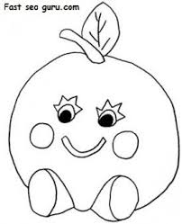 Print Out Happy Face Clementine Colouring In Pages Printable Coloring Pages For Kids Coloring Pages Free Printable Coloring Pages Fruit Coloring Pages