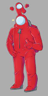 Red Character Among Us Art Anime Fan Art Stupid Funny Memes