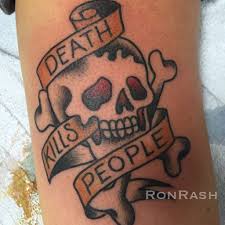 A socttish thistle tattoo is the perfect way to demonstrate pride in this fascinating tradition. Ronrash Skull Traditional Banner Death Color