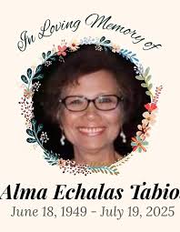 Alma Echalas Tabios Obituary