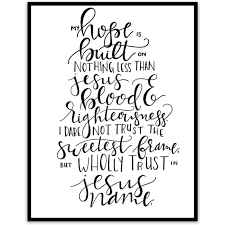 My hope is built on nothing less is a christian hymn written by edward mote, a pastor at rehoboth baptist church in horsham, west sussex. My Hope Sticker Odg Apparel