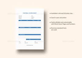Instantly download football score sheet template, sample & example in microsoft word (doc), microsoft excel (xls), google docs, apple pages, google sheets, apple numbers format. Football Score Sheet Template In Word Excel Apple Pages Numbers