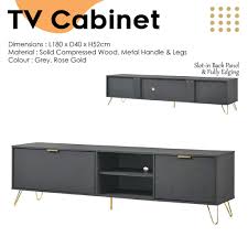 Durable engineered wood, laminate and metal accents come together to create this sturdy and sleek piece of furniture for your tv and media center needs. Tv Cabinet Media Storage Minimal Comtemporary Tv Stand Tv Console Tv Rack Media Storage Cabinet Shopee Singapore
