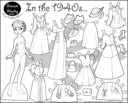 One of the biggest events of the 1950's was the coronation of elizabeth ii, when those people lucky enough to have a television invited. In The 1940s Paper Doll Coloring Page Paper Thin Personas