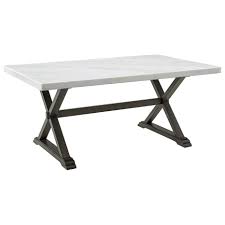 Adjustable levers keep table balanced on uneven surfaces and protect flooring. Elements International Lexi Dining Table With White Marble Top Dream Home Interiors Dining Tables