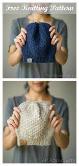 Dot Stitch Beanie Hat Free Knitting Pattern Beanie Knitting Patterns Free Knitting Patterns Free Hats Beginner Knitting Patterns