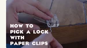 This is for educational purposes so if you were to lock yourself out (like i have) or lost the key to your desk or file cabinet, you aren't screwed. How To Pick A Lock With A Paper Clip The Art Of Manliness