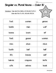 A Great Follow Up To My Irregular Plural Nouns Sorting Center And Recording Sheet This Worksheet Lets The Students Apply What They Plurals Plural Nouns Nouns