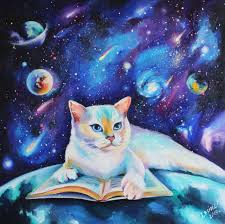 This Item Is Unavailable Etsy In 2021 Galaxy Painting Colorful Animal Paintings Cat Painting