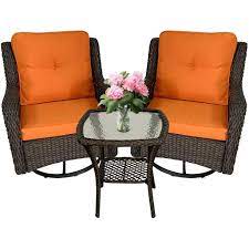 Check spelling or type a new query. Patio Swivel Glider Rocking Chair Set Of 2 For Patio Porch Metal Frame Weather Resistant Cushions Outdoor Rattan Bistro Sets Wicker Coffee Table For Small Space Deck Porch 350 Lbs Walmart Com