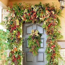 43 Festive Diy Christmas Garland Ideas Christmas Garland Front Door Christmas Decorations Christmas Door Decorations
