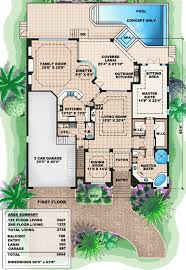 Two retractable walls in the heart of the home. Two Story Mediterranean House Floor Plans House Storey