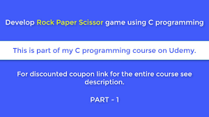 While developing your mobile application, the font size needs to be noticeable enough for the users. Rock Paper Scissor Part 1 Using C Programming Youtube