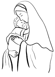 Download and print these printable pictures of jesus coloring pages for free. Mother Mary Holding Child Jesus Coloring Page Free Printable Coloring Pages For Kids