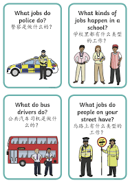 People Who Help Us Job Question Cards Chinese Lessons Chinese Language Learning Learn Chinese