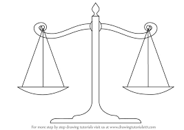 Learn How To Draw Scales Of Justice Everyday Objects Step By Step Drawing Tutorials Scale Drawing Drawing Tutorial Drawings