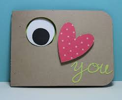 There are so many cute options for kids of all ages. Eye Love You Card Pazzles Craft Room Easy Valentine Cards Valentine Cards Handmade Valentine S Cards For Kids