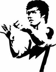 Black And White Stencil Attelu Rezultati Vaicajumam Awesome Black And White Stencils Bruce Lee Art Silhouette Art Bruce Lee
