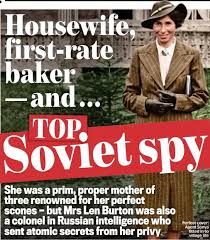 Housewife, first-rate baker — and ... TOP Soviet spy
