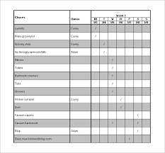 10 family chore chart templates pdf doc excel free