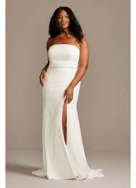 While you're on the site, browse accessories from. Strapless Button Back Plus Size Wedding Dress David S Bridal