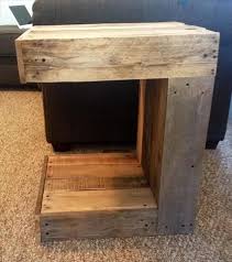 Recyclaimed Pallet C Shape Side Table Wood Table Diy Pallet Side Table Pallet Diy
