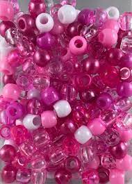 200pk Medium Hair Beads Shades Of Pink Hair Beads Pink Beads Medium Hair Styles