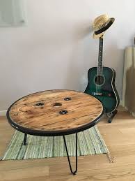 bobine bois touret devenu table basse table basse touret table basse mobilier de salon