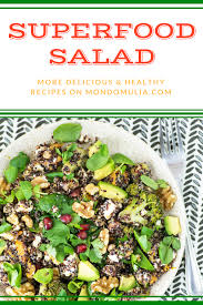 Jamie Oliver S Superfood Salad Quinoa Avocado Feta Broccoli And Roasted Sweet Potato A Healthy And Superfood Salad Summer Salad Recipes Superfood Recipes