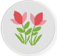 Stitch this pretty inspirational cross bookmark for a special friend. Pink Cute Flowers Cross Stitch Pattern Daily Cross Stitch