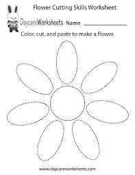 Simple scissor cutting activities and free cutting printables to help your child master scissor skills. Free Preschool Flower Cutting Skills Worksheet