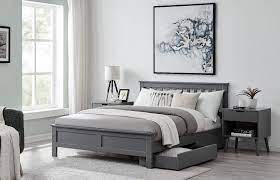 Choose from single, double and king size beds. Azure Modern Grey Solid Pine Bed Furniturebox