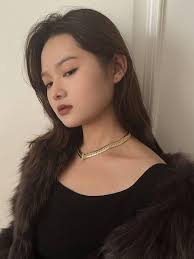 Collier de chaîne d'os de serpent en or large