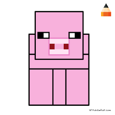 How To Draw Minecraft Lego Minifigures Pig Cartoon Drawings Mini Figures Drawings