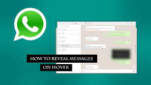 However, this feature is still under development and will come in future updates. How To Blur Messages In Whatsapp Until You Hover Over Them On Screen Privacy For Whatsapp