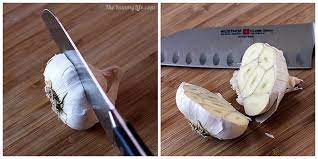 Halving Garlic Crosswise Halting Time