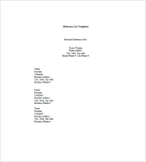 60 For Format List Of References Resume Format