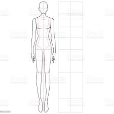 9 Head Fashion Figure Templates Stock Illustration Download Image Now Istock
