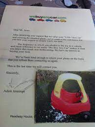 I've bought a very expensive book. This Rejection Letter From We Buy Any Car Dot Com Is Hilarious The Poke